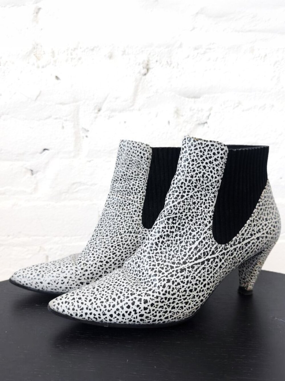Alexander Wang Black and White Ankle Boots, size 9
